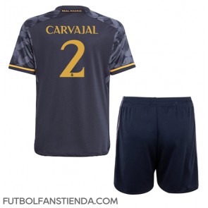 Real Madrid Daniel Carvajal #2 Segunda Equipación Niños 2023-24 Manga Corta (+ Pantalones cortos)